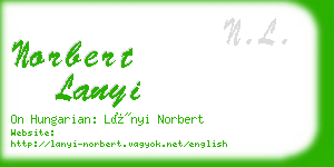 norbert lanyi business card